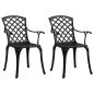 Preview: 3-tlg. Bistro-Set Aluminiumguss Schwarz
