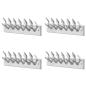 Preview: Garderobenleisten 4 Stk. Silbern Aluminium