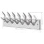 Preview: Garderobenleisten 4 Stk. Silbern Aluminium