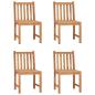 Preview: 5-teiliges Garten-Ess-Set 120 x 70 cm Massivholz Teak