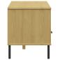 Preview: TV-Schrank OSLO mit Metallbeinen Braun Massivholz Kiefer
