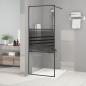 Preview: ARDEBO.de - Duschwand f?r Begehbare Dusche Schwarz 80x195 cm ESG-Glas Klar