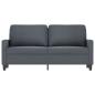 Preview: 2-Sitzer-Sofa Dunkelgrau 140 cm Samt