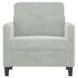 Preview: Sessel Hellgrau 60 cm Samt
