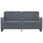 Preview: 2-Sitzer-Sofa Dunkelgrau 140 cm Samt