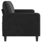 Preview: 3-Sitzer-Sofa Schwarz 180 cm Samt