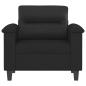 Preview: Sessel Schwarz 60 cm Kunstleder
