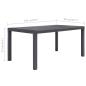Preview: Gartentisch Braun 150x90x72 cm Kunststoff Rattan-Optik
