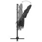 Preview: Sonnenschirm mit Aluminium-Mast 4-lagig Anthrazit 250x250 cm