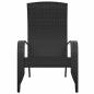 Preview: Adirondack-Gartenstuhl Schwarz Poly Rattan