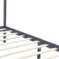 Preview: Himmelbett-Gestell Grau Massivholz Kiefer 100 x 200 cm