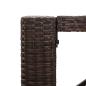 Preview: Bartisch mit Glasplatte Braun 145x80x110 cm Poly Rattan