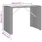 Preview: Bartisch mit Glasplatte Braun 145x80x110 cm Poly Rattan