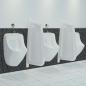 Preview: ARDEBO.de - Urinal Trennwand Wandmontage Keramik Wei?