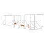 Preview: Outdoor-Hundezwinger Silbern 2x14x2 m Verzinkter Stahl