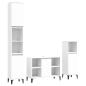 Preview: 3-tlg. Badmöbel-Set Weiß Holzwerkstoff