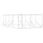 Preview: Outdoor-Hundezwinger Silbern 4x8x2 m Verzinkter Stahl