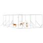 Preview: Outdoor-Hundezwinger Silbern 4x8x2 m Verzinkter Stahl