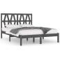 Preview: Massivholzbett Grau Kiefer 200x200 cm