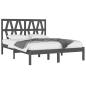 Preview: Massivholzbett Grau Kiefer 200x200 cm