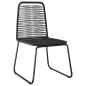 Preview: 5-tlg. Garten-Essgruppe PVC Rattan Schwarz und Braun