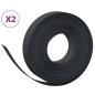 Preview: Rasenkanten 2 Stk. Schwarz 10 m 10 cm Polyethylen