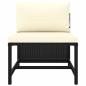 Preview: 7-tlg. Garten-Lounge-Set mit Kissen Poly Rattan Schwarz