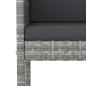 Preview: 5-tlg. Gartenbar-Set mit Kissen Poly Rattan Grau