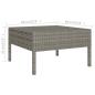Preview: 9-tlg. Garten-Lounge-Set mit Auflagen Poly Rattan Grau
