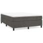 Preview: Boxspringbett mit Matratze Dunkelgrau 140x200 cm Samt