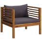 Preview: 7-tlg. Garten-Lounge-Set mit Auflage Massivholz Akazie