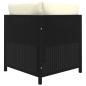 Preview: 5-tlg. Garten-Lounge-Set mit Kissen Poly Rattan Schwarz
