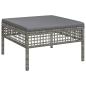 Preview: 6-tlg. Garten-Lounge-Set mit Kissen Grau Poly Rattan