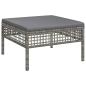 Preview: 6-tlg. Garten-Lounge-Set mit Kissen Grau Poly Rattan