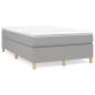 Preview: Boxspringbett mit Matratze Hellgrau 120x200 cm Stoff