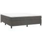 Preview: Boxspringbett mit Matratze Dunkelgrau 180x200 cm Samt
