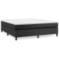 Preview: Boxspringbett mit Matratze Schwarz 160x200 cm Kunstleder