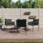 Preview: ARDEBO.de - 5-tlg. Garten-Essgruppe mit Kissen Poly Rattan und Stahl