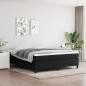 Preview: ARDEBO.de - Boxspringbett mit Matratze Schwarz 180x200 cm Stoff