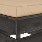 Preview: Modulares Mittelsofa mit Kissen Grau Imprägniertes Holz