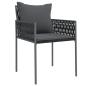 Preview: Gartenst?hle mit Kissen 6 Stk. Schwarz 54x61x83 cm Poly Rattan