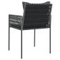 Preview: Gartenst?hle mit Kissen 6 Stk. Schwarz 54x61x83 cm Poly Rattan