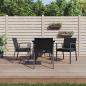 Preview: ARDEBO.de - 5-tlg. Garten-Essgruppe mit Kissen Poly Rattan und Stahl