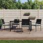 Preview: ARDEBO.de - 5-tlg. Garten-Essgruppe mit Kissen Poly Rattan und Stahl