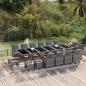 Preview: ARDEBO.de - 19-tlg. Garten-Essgruppe mit Kissen Poly Rattan Grau