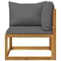 Preview: 9-tlg. Garten-Lounge-Set mit Auflagen Massivholz Akazie