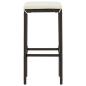 Preview: 7-tlg. Gartenbar-Set mit Kissen Poly Rattan Braun