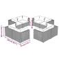 Preview: 8-tlg. Garten-Lounge-Set mit Kissen Poly Rattan Schwarz