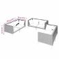 Preview: 6-tlg. Garten-Lounge-Set mit Kissen Poly Rattan Dunkelgrau