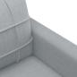 Preview: 3-tlg. Sofagarnitur mit Kissen Hellgrau Stoff